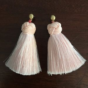 Hart Hagerty Blush Pink tassel earrings!